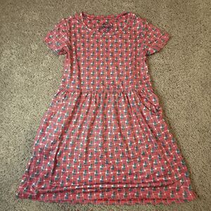 BURLEBO Girls Youth Moxie Dress Size XS USA Flag Red White And Blue